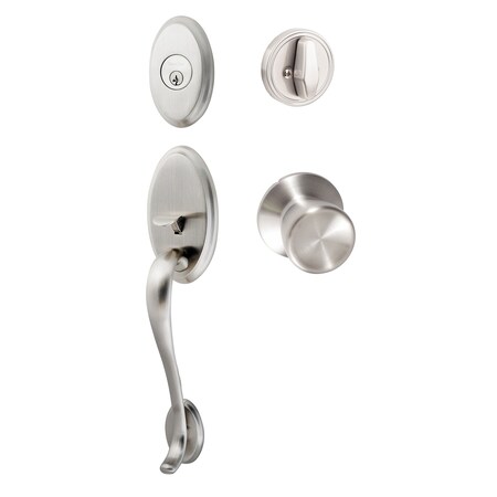 Sure-Loc Hardware Sure-Loc Hardware Aspen Handleset, Tulip Handleset Trim, Satin Nickel AN507-TL 15